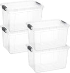Superio Storage Bins with Lids, Stackable Totes, BPA Free, Odor Free, Organizer by Superio