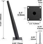 4PCS 12 Inch Matte Black Tapered Angled Legs - Image 3