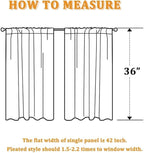 RYB HOME Short Curtains Gray Half Window Curtains - Image 9