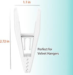 Hanger Clips for Velvet Hangers, Non-Slip Plastic Clips Pant Skirt Hanger Clips - Image 6