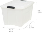 IRIS USA 54 Qt Stackable Plastic Storage Bins - Image 2