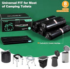 50 Pack Camping Toilet Bags, 8 Gallon Portable Toilet Bags