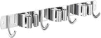 Mop and Broom Hanger Wall Mount, stainless steel Broom Hook Organizer Wall by Nuulyycyi