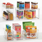 iDesign Stackable Storage Bin with Handles, Clear