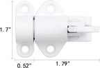 4 Packs Self-Closing Latches，White Spring Door Lock，Resilient Bolt Latch - Image 2