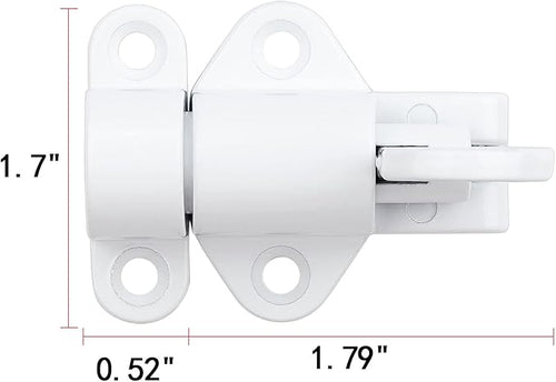 3 Packs Self-Closing Latches，White Spring Door Lock，Resilient Bolt Latch - Image 2
