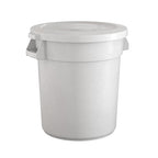 20 Gallon White Round Commercial Trash Can by Krollen+Industrial