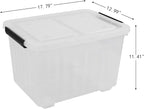30 Quart Clear Plastic Latch Storage Bins - Image 2