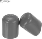 uxcell 20pcs Rubber End Caps 21mm ID Vinyl PVC Round Tube Bolt Cap Cover Screw - Image 2