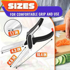 6 in 1 Cutting Board Scissors for Food, Spring-Assist, Non-Slip - Image 2