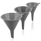 3Piece Plastic Kitchen Funnel Set, Small Medium Large Round Food Funnel by Unknown