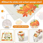 6 Pcs Thanksgiving Kitchen Dishcloth Autumn Pumpkin Dish Towels for Kitchen - Image 3