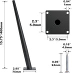 4PCS 16 Inch Matte Black Tapered Angled Legs - Image 3