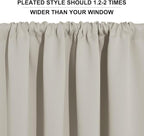 RYB HOME Blackout Short Cafe Curtains, Privacy Light Block Small Window Curtains - Image 3