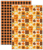 Microfiber Fall Pumpkin Thanksgiving Kitchen Towels, Set of 2 by Unknown