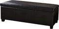 BELLEZE Storage Faux Leather Ottoman, 47 Inch Bench Bedroom Bench by BELLEZE