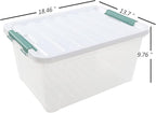 35 L Clear Large Storage Box, Plastic Storage Bins - Image 2