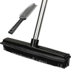 Rubber Broom and Pet Hair Removal Brush Set by GLOYY
