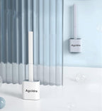 Toilet Brush with Holder Silicone Toilet Brush and Cleaning Brush - Image 3