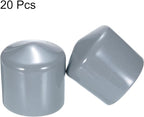uxcell 20pcs Rubber End Caps 35mm ID Vinyl PVC Round Tube Bolt Cap Cover Screw - Image 2
