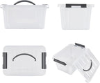 6 Quart Plastic Stackable Storage Latch Bins - Image 4