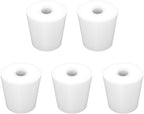 Labasics 5-Pack 5# Single-Hole Silicone Stoppers, Durable and Reusable Silicone by Labasics