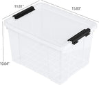 4 Pack 22 Quart Latch Box, Buckle Up Storage Box Set - Image 2