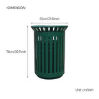 Outdoor Metal Slatted Trash Receptacle, Waste Receptacle，Commercial Trash Cans - Image 2