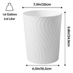 YGJT Small Trash Can, 3 Pack 1.8 Gallons Bathroom Trash Can, Slim Waste Basket - Image 9