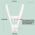 White Hanger Clips 50 Pack, Clothes Pins Finger Clip - Image 7