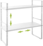 Expandable Cabinet Shelf Organizer Rack, Stackable Kitchen Counter Storage by Acorss-Star
