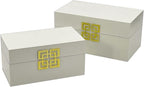 Galt International Large & Small Decorative Storage Box w/Hinged Lid - Image 3