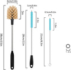 3 in 1 Stainless Steel Long Handled Water Bottle Brush Set, Kitchen Scrubber - Image 6