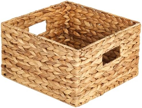 Honey-Can-Do Woven Water Hyacinth Wicker Storage Baskets, Nesting Set of 3