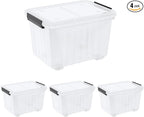 Kiddream 50 Quarts Clear Plastic Latching Boxes by Kiddream