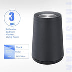 Household Swing Black Bathroom Trash Can，Brushed Stainless Steel，10 L/3 - Image 6