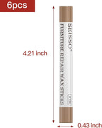 SEISSO Wood Filler Sticks- 6 Pcs, Furniture Repair Wax Crayons, Furniture - Image 2