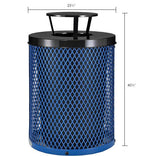 Global Industrial Outdoor Diamond Steel Trash Can - Image 9
