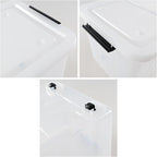 4-Pack 42 L Clear Plastic Storage Container Bin - Image 4