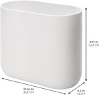 iDesign Slim Oval Plastic Waste Basket The Cade Collection, 10.56” x 5.5” x - Image 2