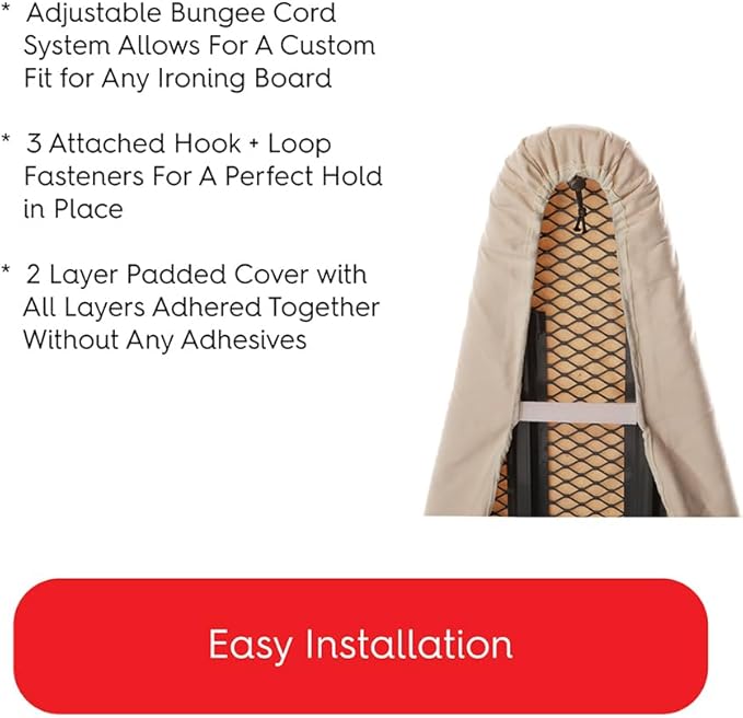 TIVIT Ironing Board Cover 13 x 44 Small Chemical Free Eco-Friendly Padded Covers - Image 5