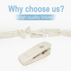 Beige Velvet Hangers, Non-Slip Velvet Clips - Image 3