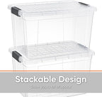Superio Storage Bins with Lids, Stackable Totes, BPA Free, Odor Free, Organizer - Image 4