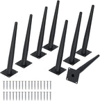 8PCS 12 Inch Matte Black Tapered Angled Legs by IURRDOP