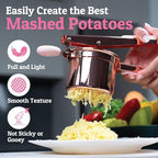 PriorityChef Large 15oz Potato Ricer, Heavy Duty Stainless Steel Potato Masher and Ricer Kitchen Tool, Press and Mash Kitchen Gadget For Perfect Mashed Potatoes - Everytime, Rose Gold and Pink - Image 6