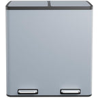 AthLike 60L Dual Trash Can, Stainless Steel Kitchen Garbage Can, Double by AthLikeforEveryone