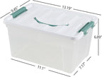 6-Pack Clear Latch Storage Box, 14 L Plastic Storage Bin - Image 2