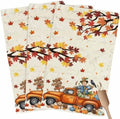 Thanksgiving Kitchen Towels, Absorbent Microfiber Kitchen Dish Hand Tea Bath Towel, Fall Scarecrows Maple Leaf Truck Beige Quick Dry Cleaning Cloth Dishclothes Decorative Sets, (3-PC, 18x28) by ZOE+GARDEN