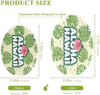 Hawaii Tropical Leaves Dish Scrub Sponges Kitchen Summer Non Scratch Reusable Compressed Cellulose Sponge Hanging for Household Cleaning Washing Dishes Pots and Pans 3 Pack - Image 2