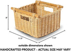 The Basket Lady Deep Pole Handle Wicker Storage Basket, 11.5 in L x 11.5 in W x - Image 7